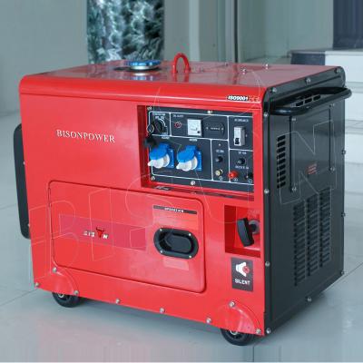 China Small BISON Generator Silent Generator 5kw 3phase Diesel Generator Silent Low Noise Generator for sale