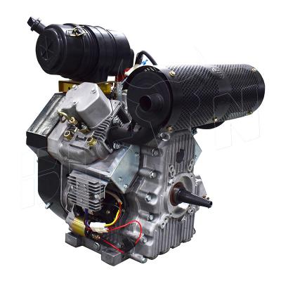 China Small direct injection diesel engine BISON 2 cylinder diesel engine outboard engine diesel twin silynder for sale