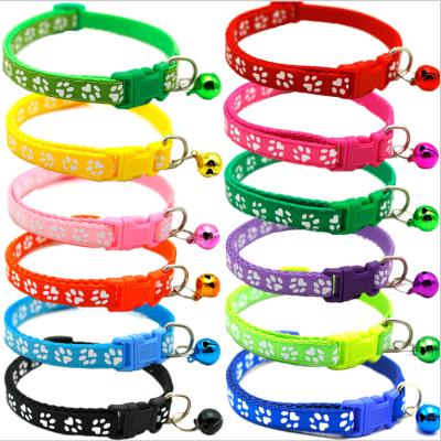 China Wholesale Custom Dog Collars Manufacturers Reflective Collar Light Reflective Pet Dog Cat Collar With Bell for sale