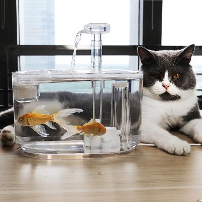 China New Arrival Full Automatic Design Transparent Filter Automatic Pet Water Fountains For Cats for sale