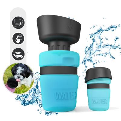 China Convenient New Arrival Silicone Dog Water Dispenser Light Weight Outdoor Folding Portable Dog Water Bottle for sale