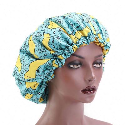 China Skin Friendly Sunrich Double Layer African Ankara Pattern Satin Mom And Baby Designers Custom Adult Hood for sale