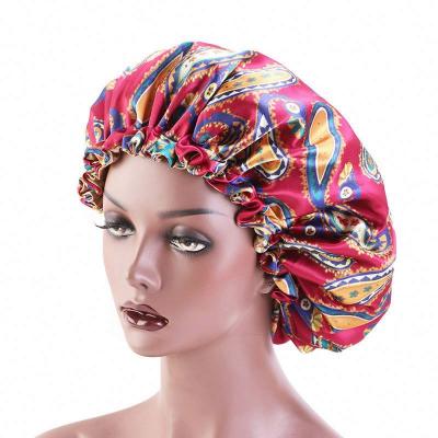 China Large Designer Silk Satin Custom Logo Christmas Women's Hair Caps Private Label Double Adjustable Ladies Wig Eco-Friendly Wholesale for sale