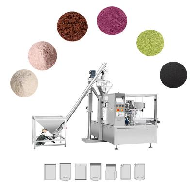 China Food High Efficiency Automatic Stand Up Pouch Cocoa Milk Powder Doypack Premade Bag Packing Machine for sale