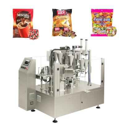 China Food Multi-Function Stand Up Pouch Filling Machine Food Bag In Bag Doypack Filling And Sealing Machines for sale