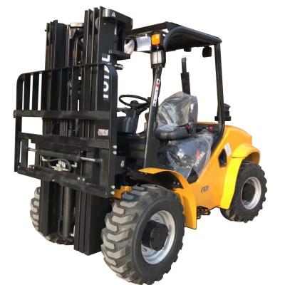 China Building Material Shops Diesel Engine Rough Terrain Container Forklift for sale