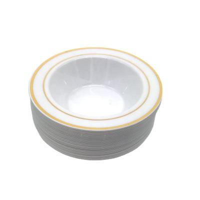 China 12oz Bowl Disposable Plastic Disposable Soup Bowls Plastic Tableware Dishes Bowl for sale