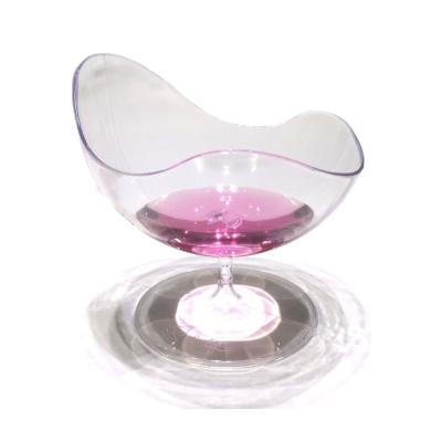 China Eco-Friendly Disposable Viable Glass Cups 2 Ounce Mini Clear Tasting Sample Shot Plastic Cups And Saucers for sale