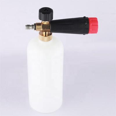 China Black Jet Foam Cannon Machine Bottle Car Wash Foam Pads Plastic Home Use Pressure Snow Foam Cannon for sale