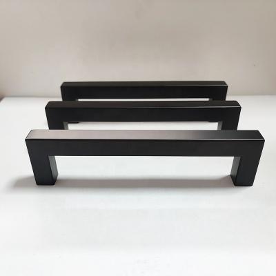 China Contemporary Black Handle For Cabinet Kitchen Drawer Bedroom Wardrobe Office Furniture Furniture Stainless Steel Handles for sale