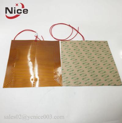 China Parts 300*300mm 3D Printer Flexible Heating Pad Polyimide Industrial Heating Film Heater Pad /Bed for sale