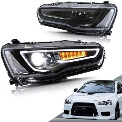 China With Demon Eyes VLAND Wholesales Sequentail Demon Eyes Head Lamp Lancer Fortis Hatchback 2008-2017 Led Lancer Head Light for sale