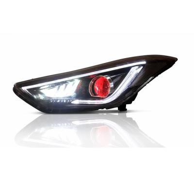 China VLAND Manufacturer For Car Headlight For Elantra 2011 Head Lamp 2012 2013 2014 2015 Elantra LED Head Lights With Demon Eyes Elantra for sale