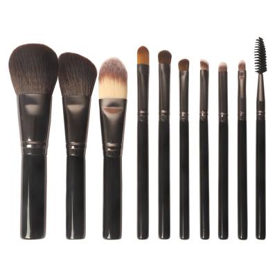 China 2022 Wholesale Customized High Quality Luxury Private Label Makeup Brushes Durable Hot Sale Vegan Black Manufacturer Professional Customized for sale