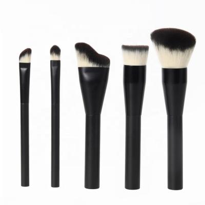 China 5Pcs Durable High Quality Durable Vegan Black Luxury Hot Selling Travel Private Label Makeup Professional Customized Brush Set for sale