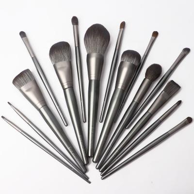 China Premium Synthetic Logo Goat Hair Top Quality Custom Made Goods 2022 Low Moq Cosmetic Makeup Set Brush Professional Private Label 15 Pieces for sale