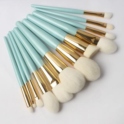 China Angular Blush Logo Free Samples 12 Pcs 2022 Professional Private Label Luxury Cheap Natural Good Quality Hair Eye Makeup Brush Set for sale