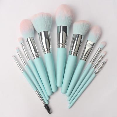 China New Arrivals 2022 Long Lasting Blue Fluffy Eyeshadow Concealer Powder Foundation 11pcs Logo Makeup Brushes High Quality Private Label for sale