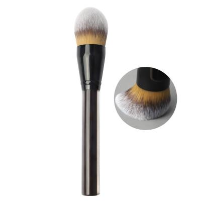 China Angular Blush Base 2022 High Quality Luxury Simple OEM Logo Foundation Cosmetic Make Up Eco Custom Brushes Black for sale