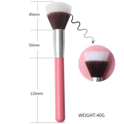 China Fiber Duo Rose Brush Flat Synthetic Custom Wholesale Logo Professional Private Label Makeup Brush Good Quality Forever New for sale