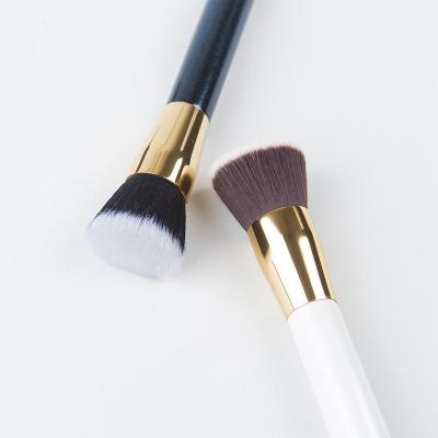 China Tongue Shaped ZH Cosmetic Vegan Base Brush OEM Flat Single Makeup Brush Synthetic Hair for sale