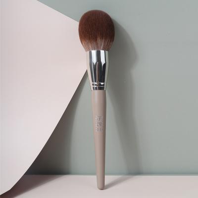 China ZH Brush Large Flat Single Powder Brush Loose Makeup, High Quality Vegan Logo Single Makeup Brush Custom Made for sale