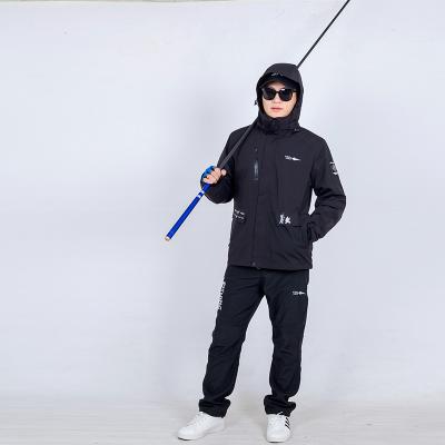 China Sets USAGE 2111 2021 New Fishing Suit Fall Two Piece Winter Fishing Suit Set Detachable Fishing Suit With Fleece Lining for sale