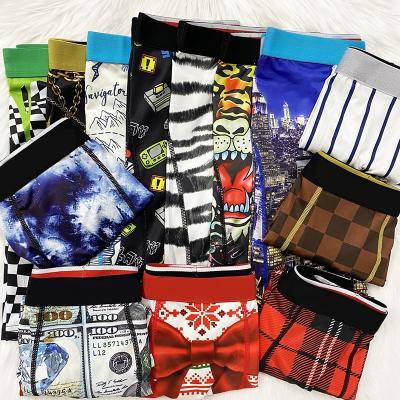 China Custom Made Antibacterial Mens Compression Underwear Boxers Briefs With Logo Elastic Waistband Boxershorts for sale