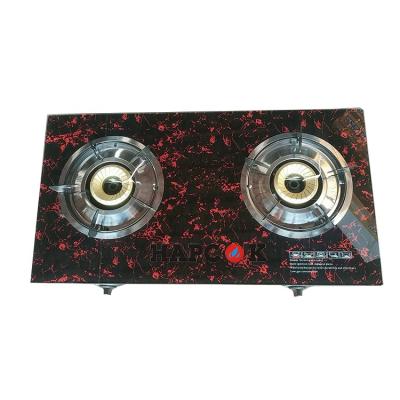 China Hot Selling Products Outdoor Tempered Glass 2 Burner Gas Stove Cooktop In 2021 for sale