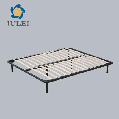 China KD KD Design Strong Metal Queen Size Slatted Bed Frames With Legs for sale