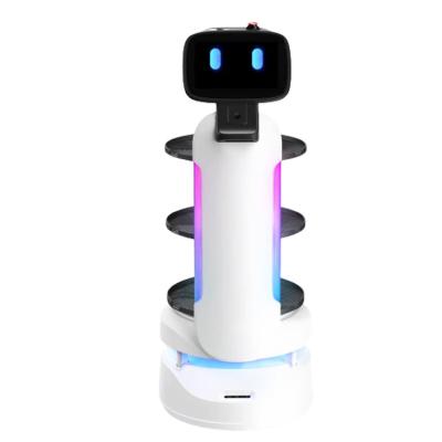 China Restaurant Cafe ktv Serving Waiter Intelligent Restaurant Robot Food Delivery Robot For Restaurant Cafe Factory for sale