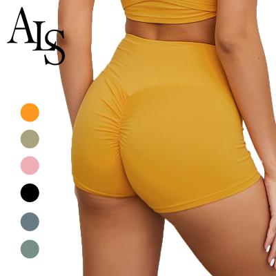 China Antibacterial wholesale sexy women butt crack! crack! Booty Sports Gym Compression Wear Workout Yoga Shorts for sale