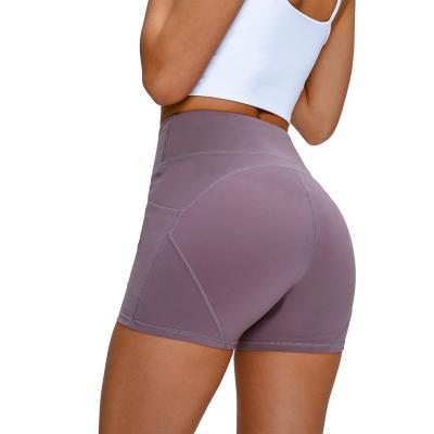 China Antibacterial Ladies Sports Moisture Wicking Gym Compression Fitness Workout Yoga Shorts Tights for sale