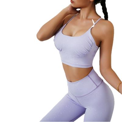 China Running Breathable Thistle Push Up Sports Bra Seamless Crop Top Yoga Bra Cheap Customized Bra for sale