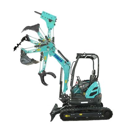 China Hotels TE25S 0.8 Ton Garden Mini Farm Excavator Cheap Digging Machine 1 Ton 2 Ton Excavator for sale