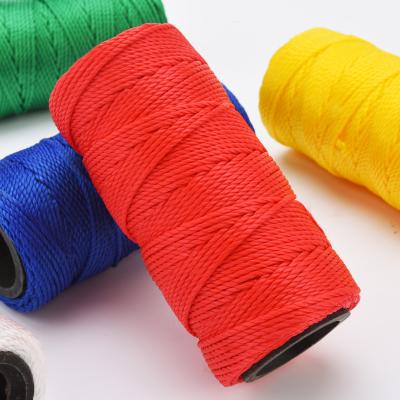 China Hot Selling 12mm Eco-friendly PP Twisted Fish Net Braided Rope 100g for sale