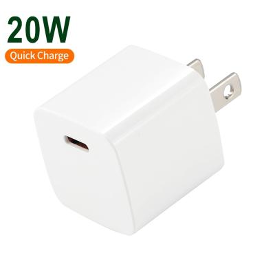 China 20W Real Fast Charger 20W Charger Custom PD USB Mini Charger Customization Logo For iPhone CE ROHS FCC for sale