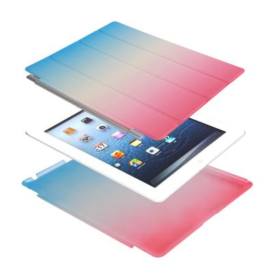 China Leather & Smart Auto Wake To Work Hot Selling Leather Smart Accessories Rainbow Stand Flip Cover Tablet Case For iPad mini 2 3 4 air 2 pro for sale