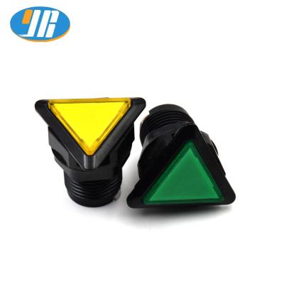 China High Quality 44*44mmTriangle Game Illuminated Button For Coin Operated Game Machine for sale