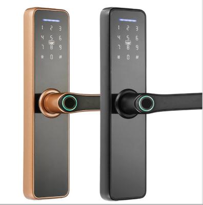 China 2021 smart waterproof wifi tuya lock fingerprint office apartments hotel smart door lock home front entrance for sale