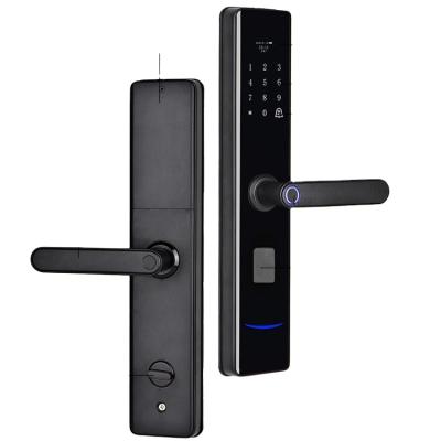 China Biometric Door Handle Fingerprint Double Wifi Access Digital Smart Door Lock Cylinder Body TY04 for sale