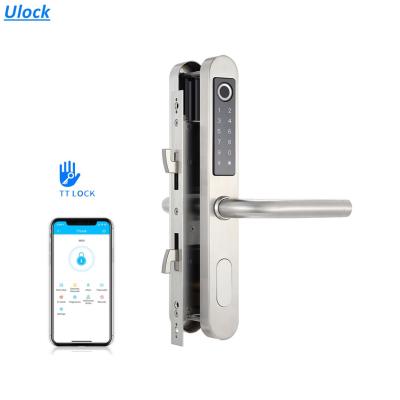 China Aluminum sliding door/wooden door smart lock to slide fingerprint single glass lock patio door app smart door lock for sale