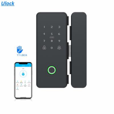 China Smart APP Smart Digital Glass Fingerprint Lock TT Lock Office Door Lock for sale