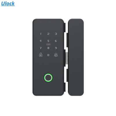 China Ulock Smart Office Lock Fingerprint Digital Sliding Door Lock For Glass Door for sale