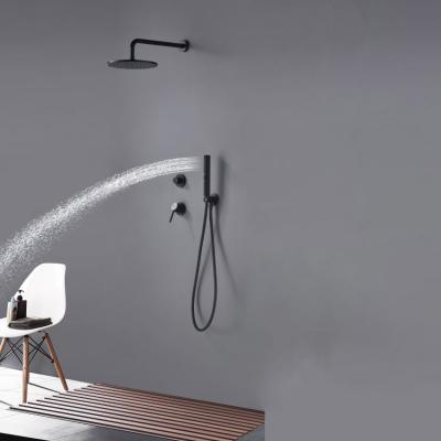 China With Sliding Bar Matte Modern Luxury Wall Mounted Shower System Set High Quality Bathroom for sale