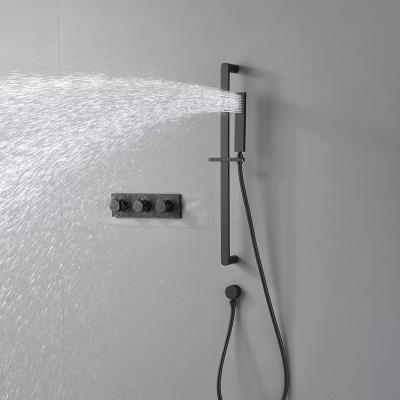 China With Mist LED 6 Ways Luxury SPA Waterfall Ceiling Rainfall Shower Heads Thermostatic Led Shower Tower Bathroom Shower Tower Wall Panel for sale