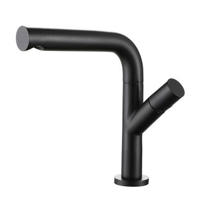 China Modern Hot And Cold Water Bathroom Faucet Matte Black Other New Brass Basin for sale