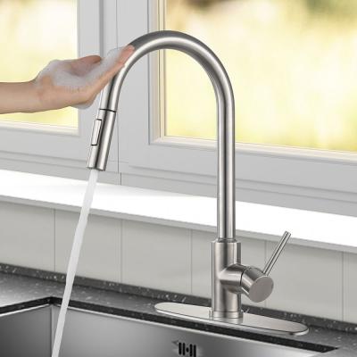 China Sense Faucets Selling Flexible Cheap Countertop Pullout Modern Kitchen Faucet With Mixing Spray for sale