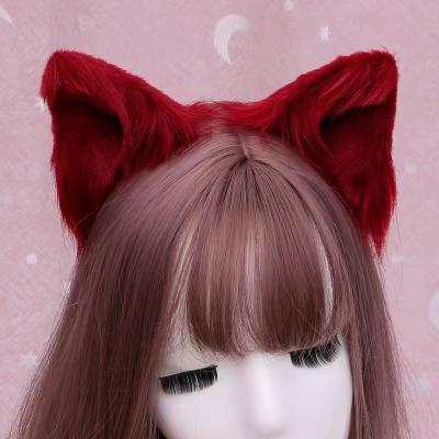 China Lovely Furry Animal Anime Lolita Wolf Cat Cosplay Party Beast Ears Hair Clip Hairpins for sale