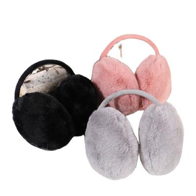 China Warmer Unisex Human Hair Warmer Rabbit Ear Muffs Winter Comfortable Earmuffs For Winter Use for sale